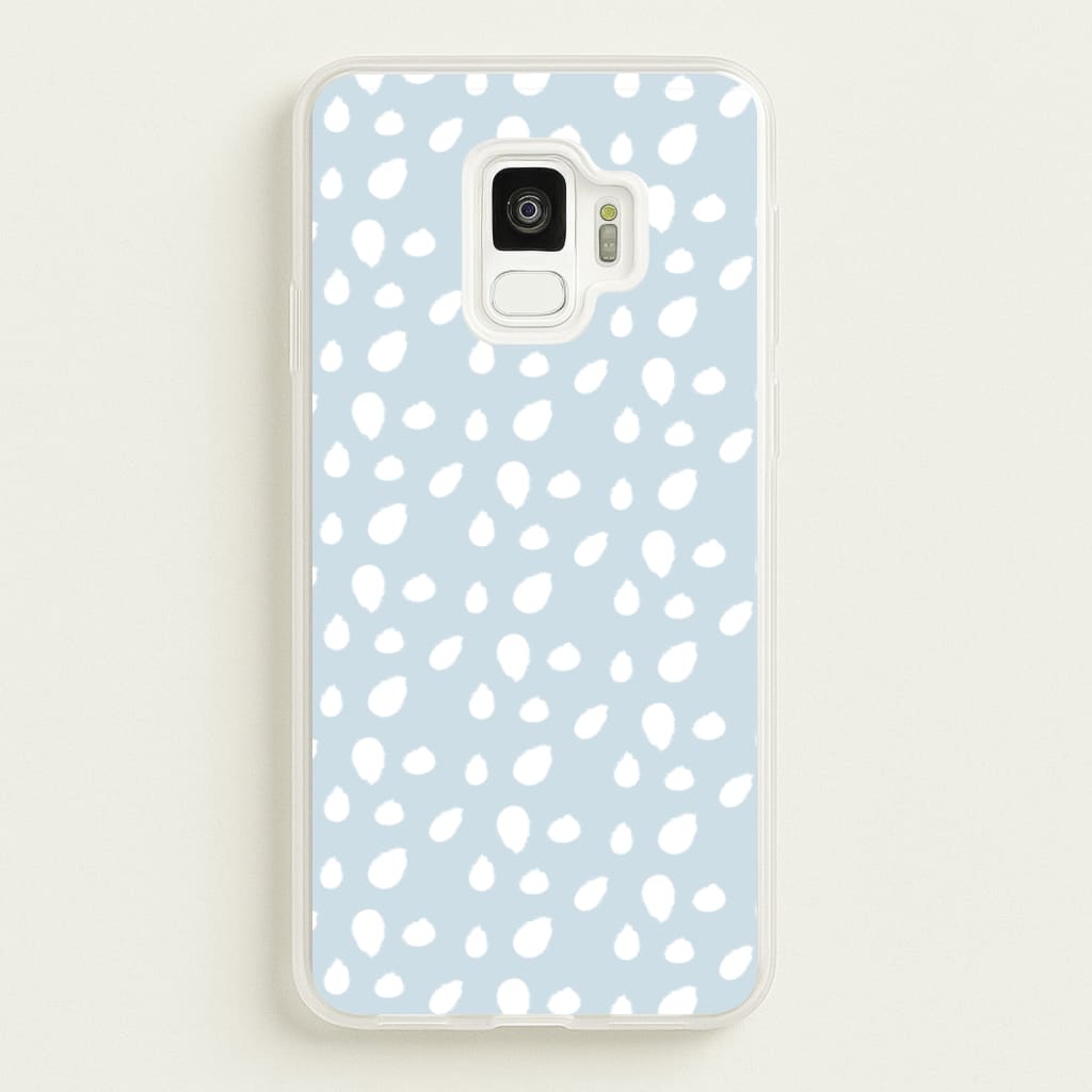 Pastel Blue Dots - Pattern Phone Case for Galaxy S9