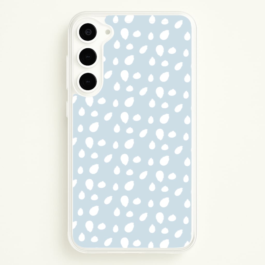 Pastel Blue Dots - Pattern Phone Case for Galaxy S23