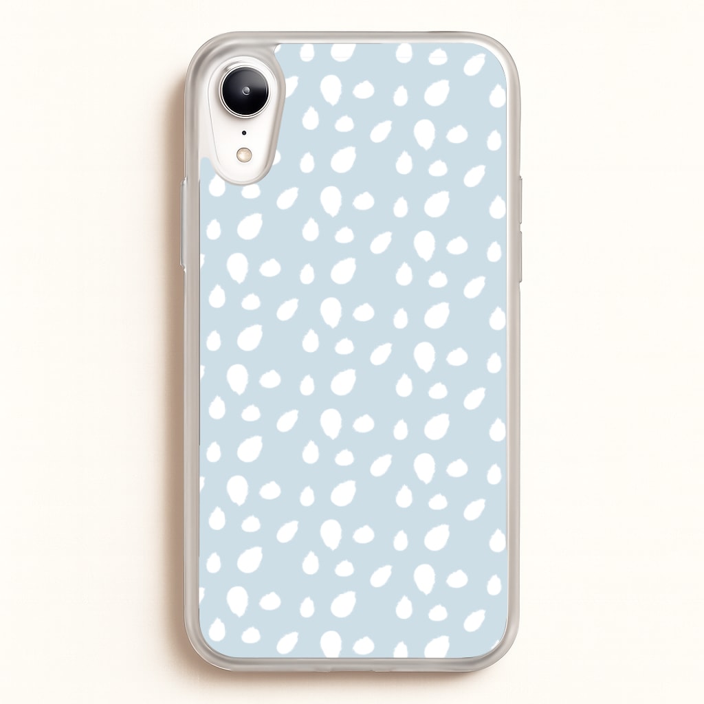 Pastel Blue Dots - Pattern Phone Case for iPhone XR