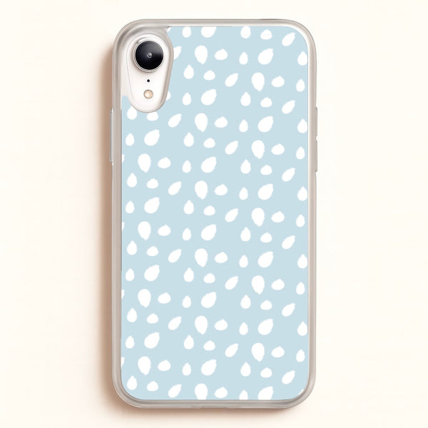 Pastel Blue Dots - Pattern Phone Case for iPhone XR