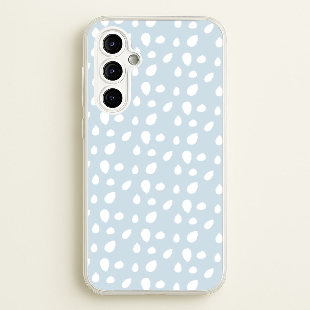 Pastel Blue Dots - Pattern Phone Case for Galaxy A54