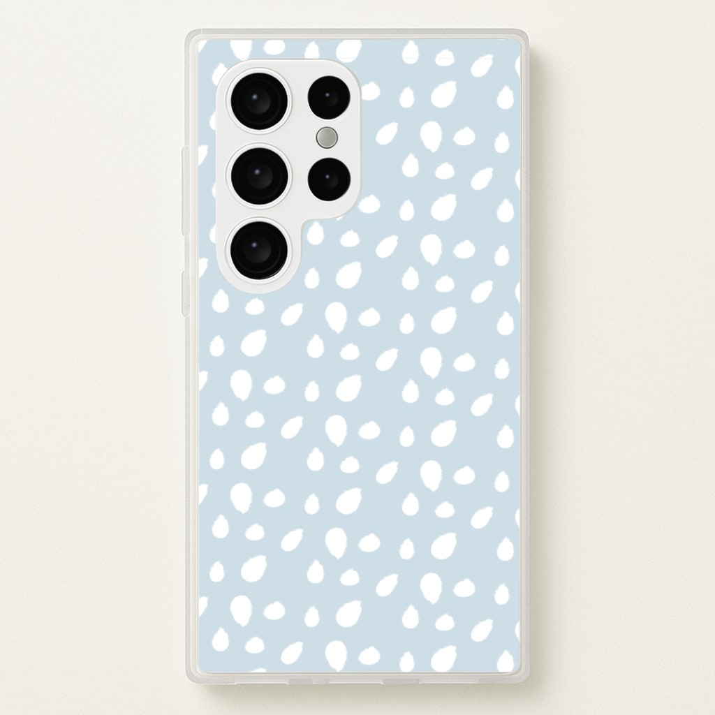 Pastel Blue Dots - Pattern Phone Case for Galaxy S24 Ultra