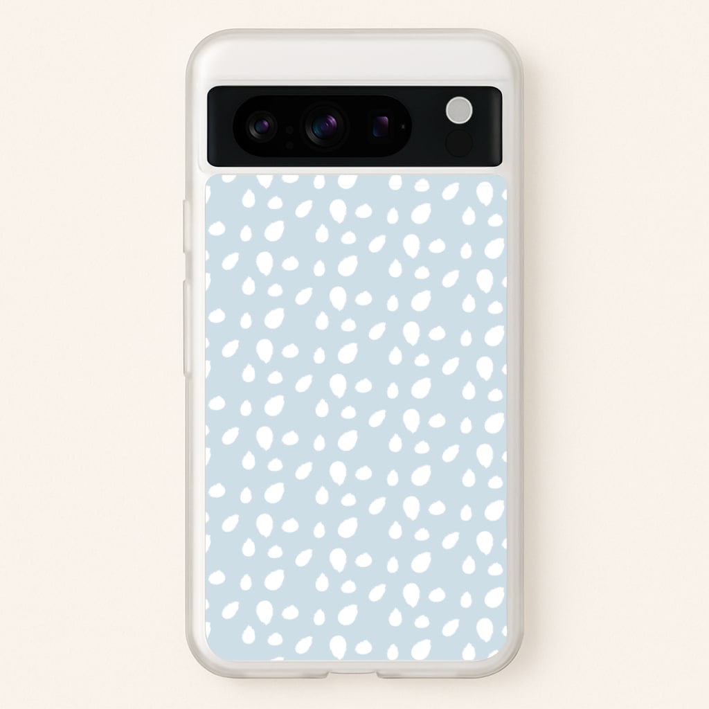 Pastel Blue Dots - Pattern Phone Case for Google Pixel 8 Pro