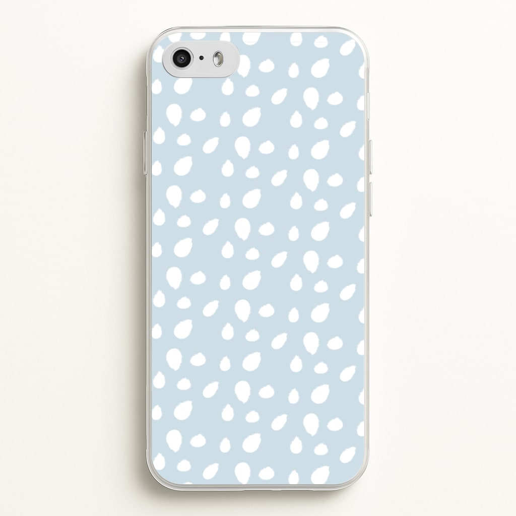 Pastel Blue Dots - Pattern Phone Case for iPhone 5 / 5s / SE 2016