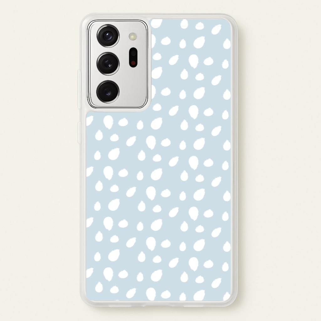 Pastel Blue Dots - Pattern Phone Case for Galaxy Note 20 Ultra