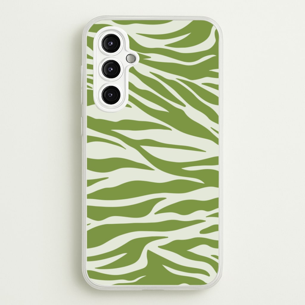 Abstract Green Print - Abstract Phone Case for Galaxy A14