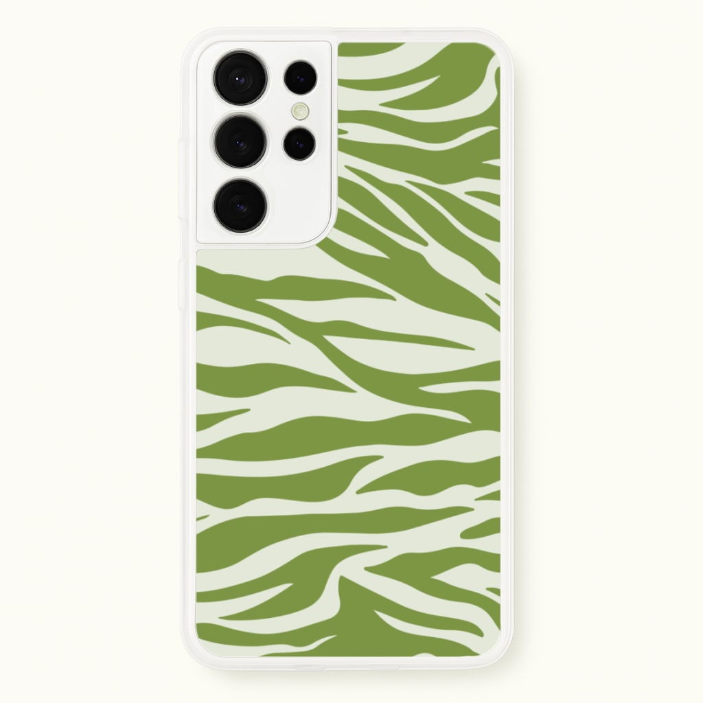 Abstract Green Print - Abstract Phone Case for Galaxy S21 Ultra