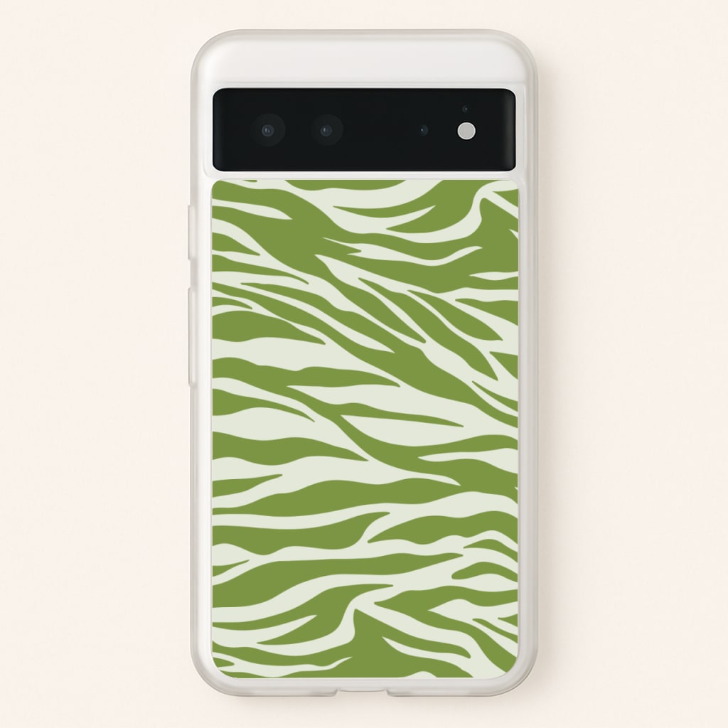 Abstract Green Print - Abstract Phone Case for Google Pixel 6