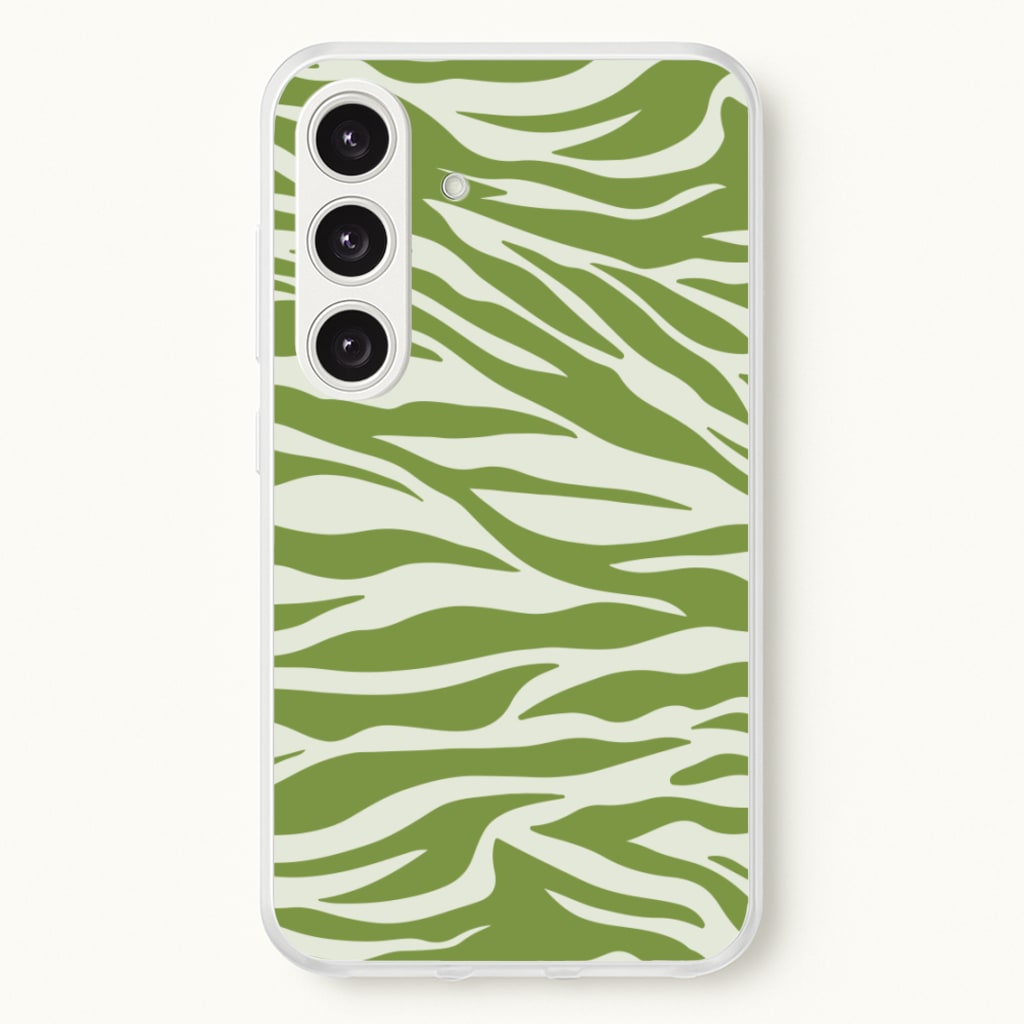 Abstract Green Print - Abstract Phone Case for Galaxy S24