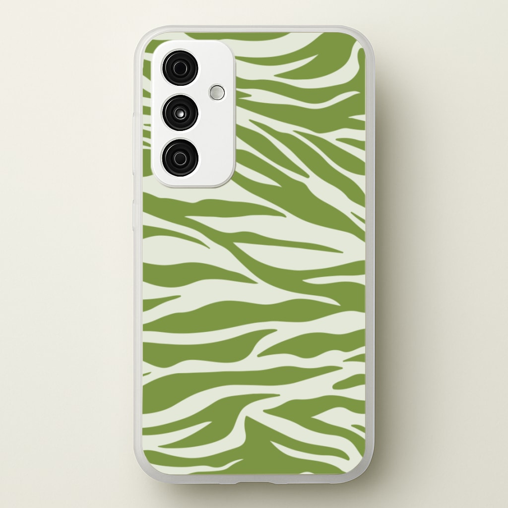 Abstract Green Print - Abstract Phone Case for Galaxy A35