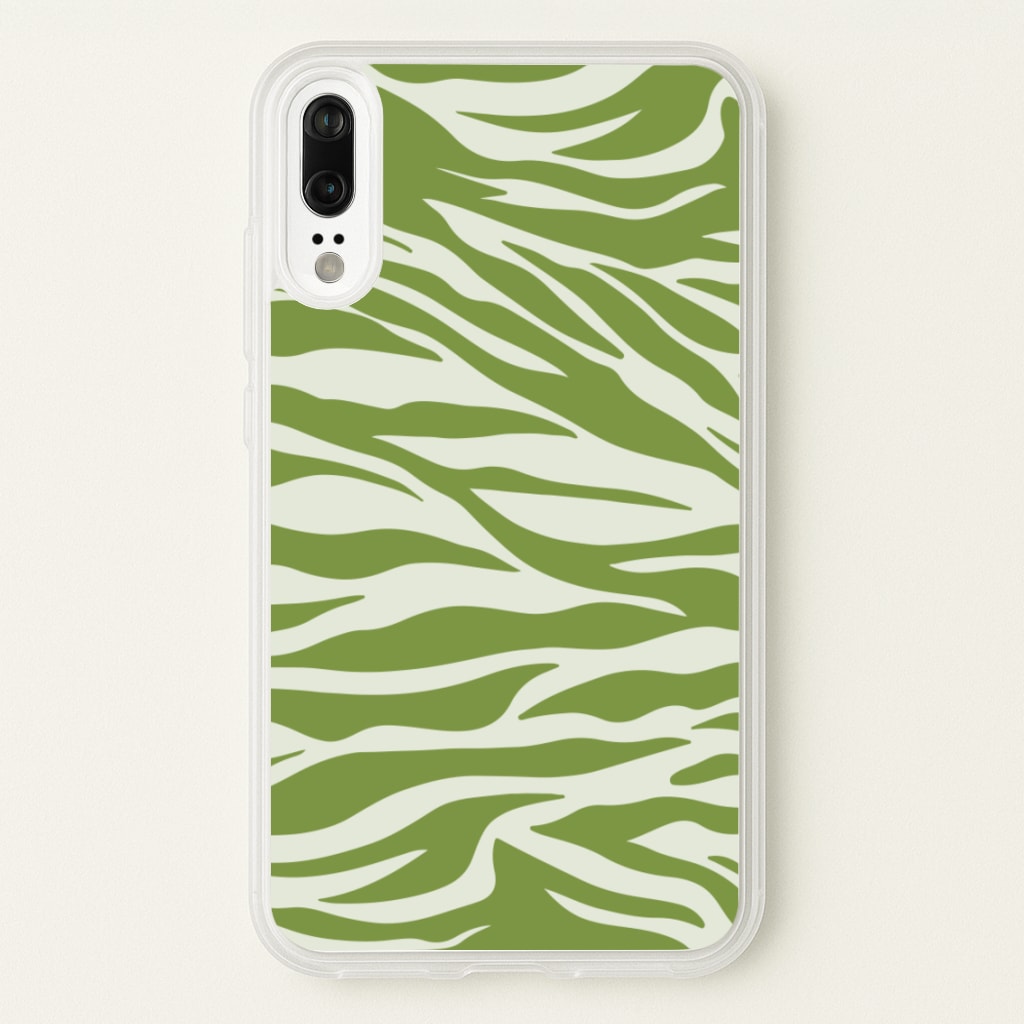 Abstract Green Print - Abstract Phone Case for Huawei P20