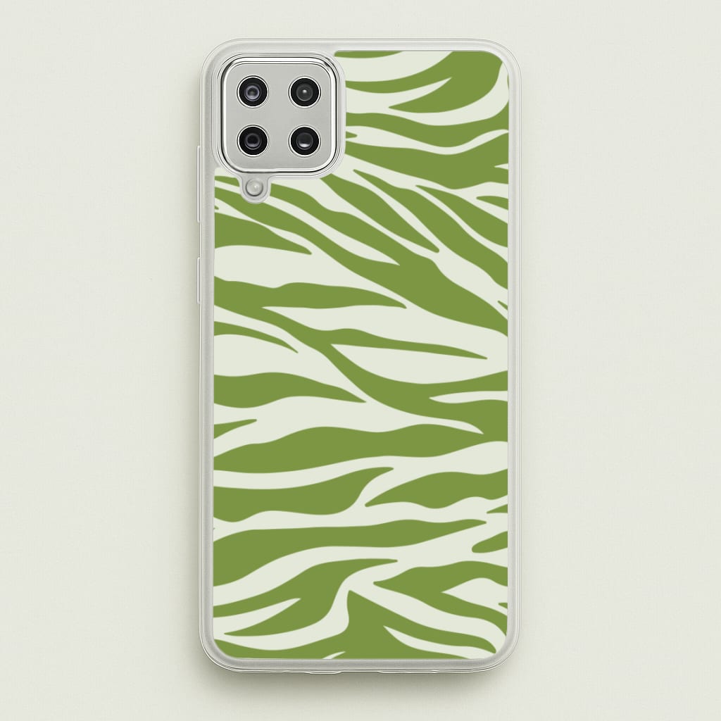 Abstract Green Print - Abstract Phone Case for Galaxy A12