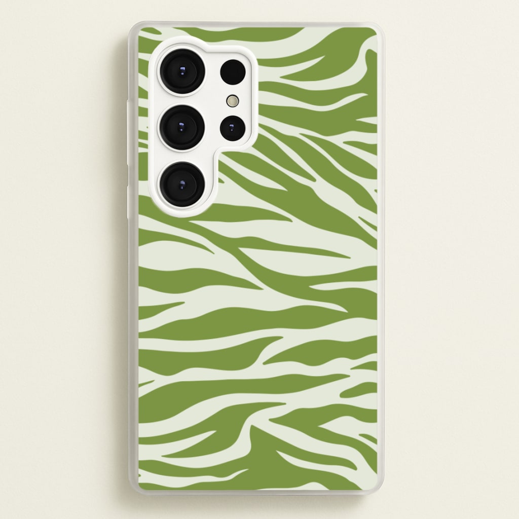 Abstract Green Print - Abstract Phone Case for Galaxy S25 Ultra