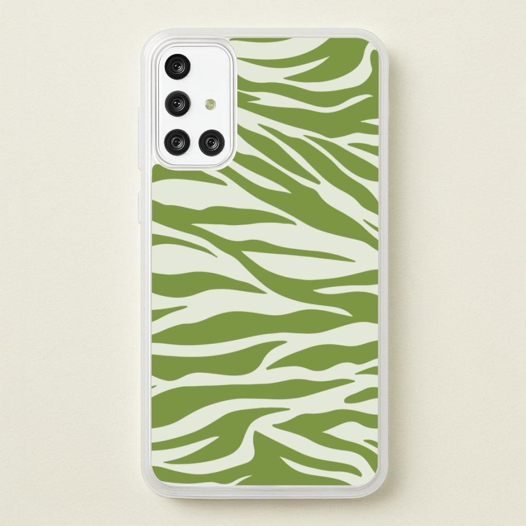 Abstract Green Print - Abstract Phone Case for Galaxy A71