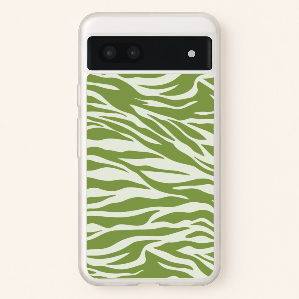 Abstract Green Print - Abstract Phone Case for Google Pixel 6a