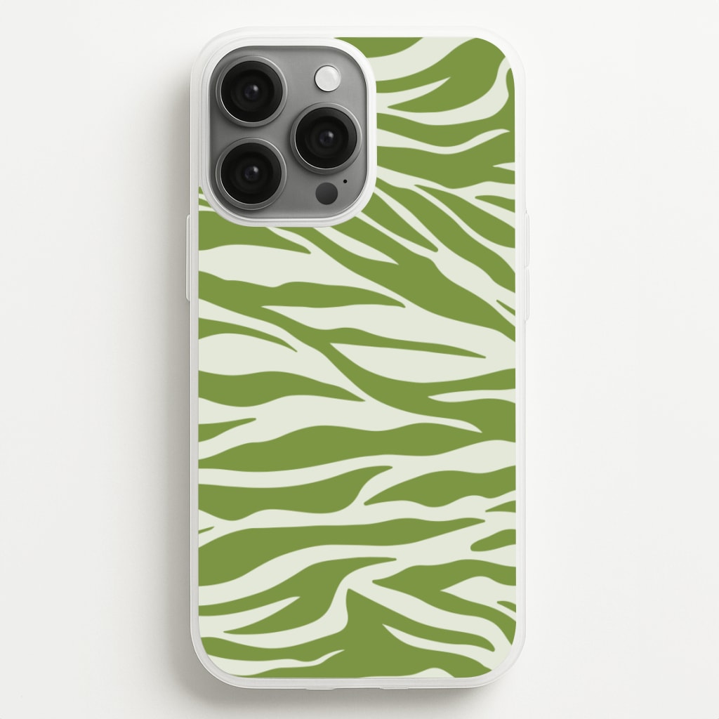 Abstract Green Print - Abstract Phone Case for iPhone 13 Pro Max