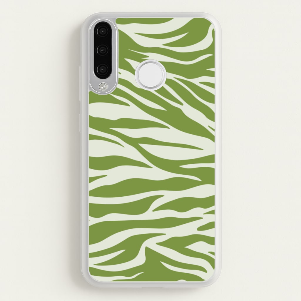 Abstract Green Print - Abstract Phone Case for Huawei P30 Lite