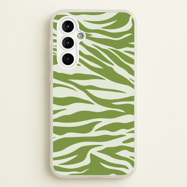 Abstract Green Print - Abstract Phone Case for Galaxy A54