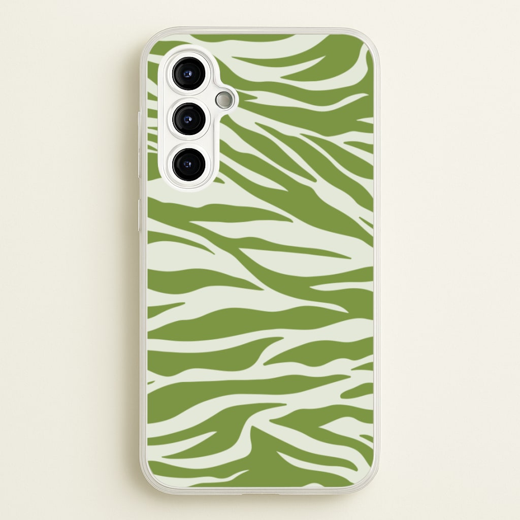 Abstract Green Print - Abstract Phone Case for Galaxy A54