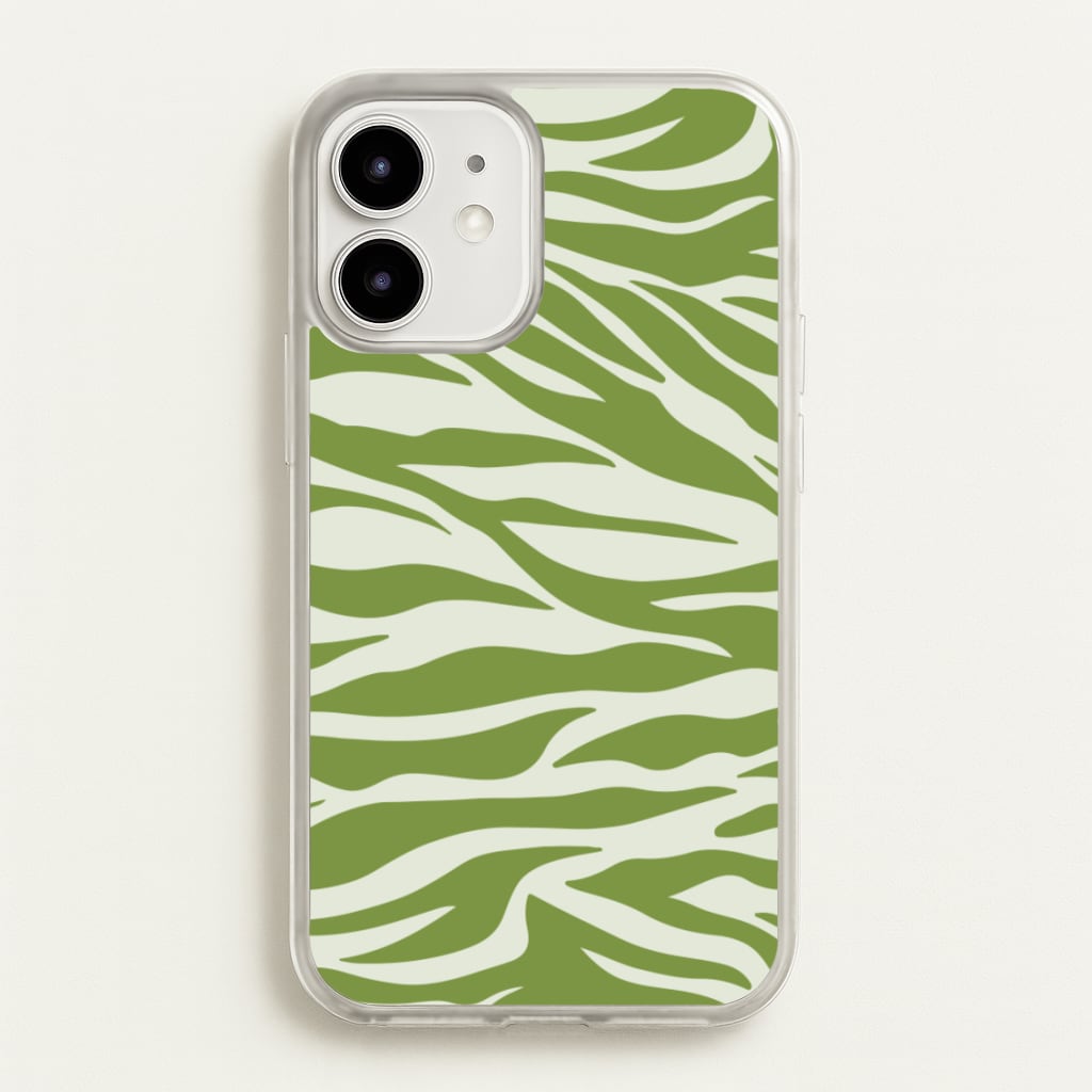 Abstract Green Print - Abstract Phone Case for iPhone 12 / 12 Pro