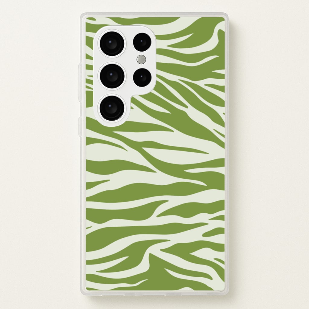 Abstract Green Print - Abstract Phone Case for Galaxy S24 Ultra