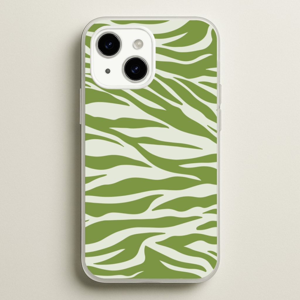 Abstract Green Print - Abstract Phone Case for iPhone 15