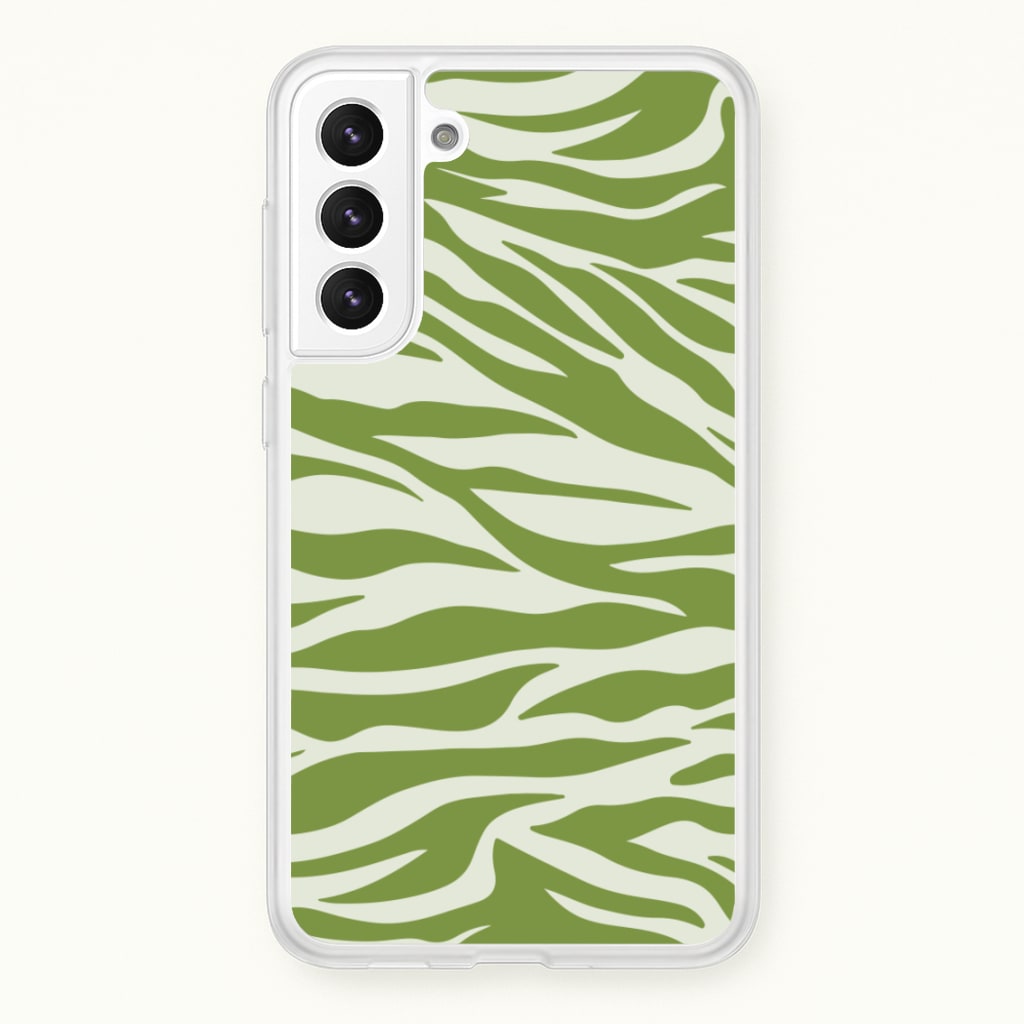 Abstract Green Print - Abstract Phone Case for Galaxy S22