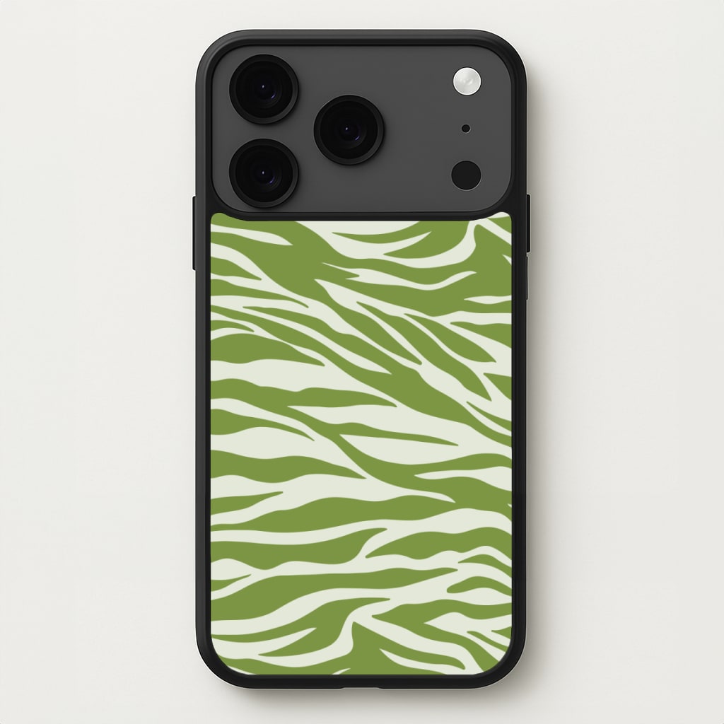 Abstract Green Print Phone Case for iPhone 17 Pro Max