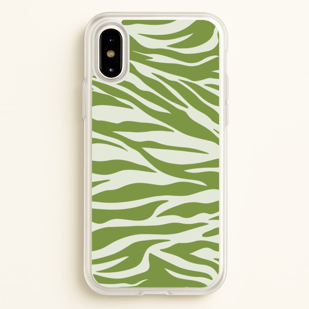 Abstract Green Print - Abstract Phone Case for iPhone X / XS