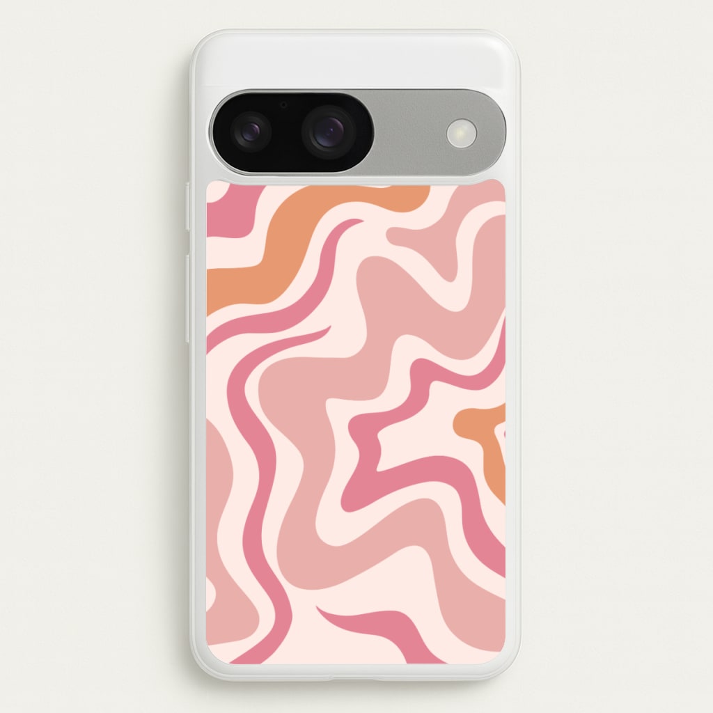 Pink Waves - Abstract Phone Case for Google Pixel 9 / 9 Pro