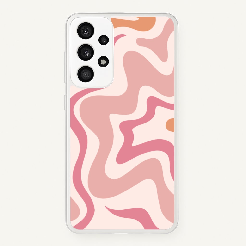 Pink Waves - Abstract Phone Case for Galaxy A53
