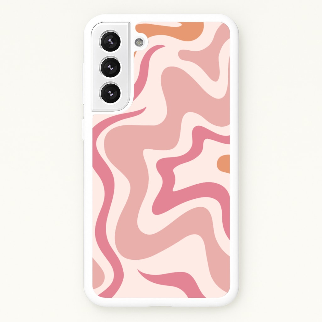 Pink Waves - Abstract Phone Case for Galaxy S22 Plus