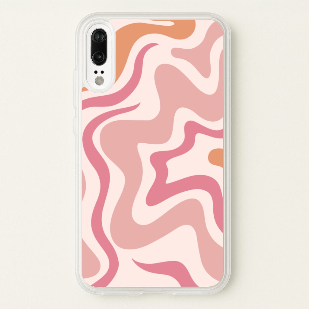 Pink Waves - Abstract Phone Case for Huawei P20
