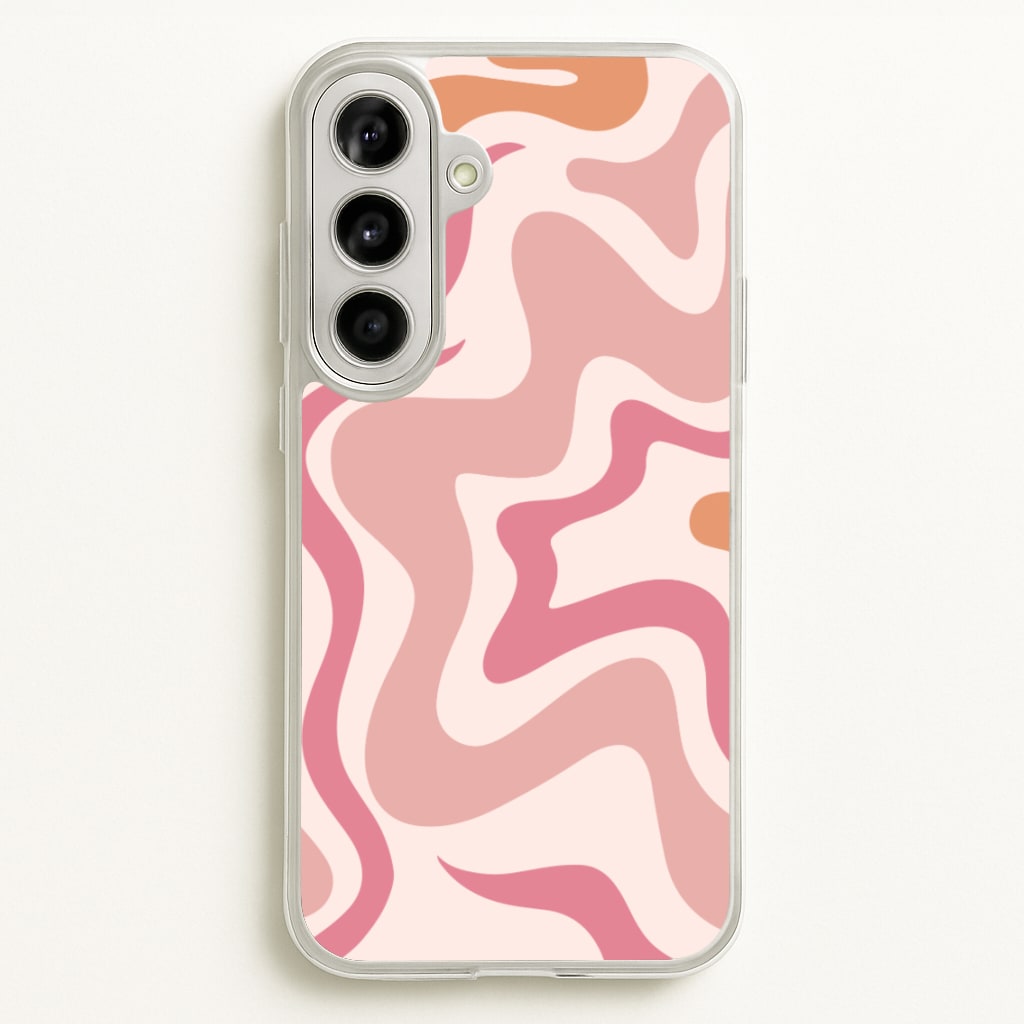 Pink Waves - Abstract Phone Case for Galaxy A56