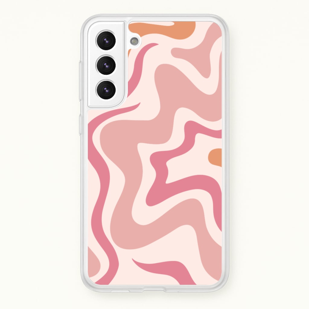 Pink Waves - Abstract Phone Case for Galaxy S21