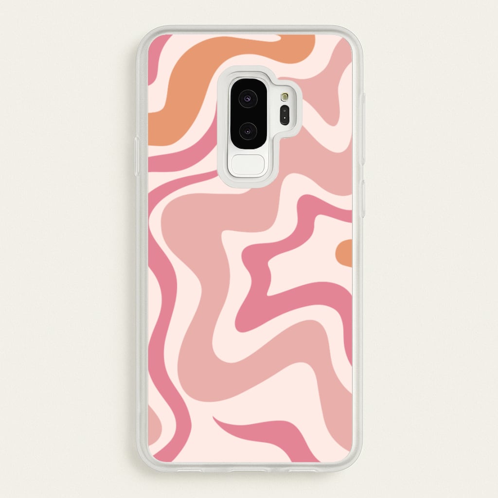 Pink Waves - Abstract Phone Case for Galaxy S9 Plus