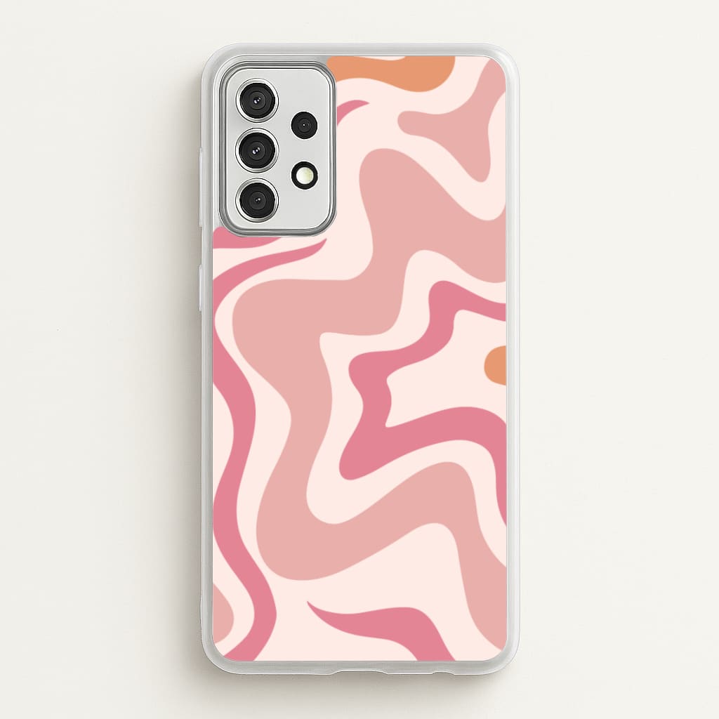 Pink Waves - Abstract Phone Case for Galaxy A52 / A52s