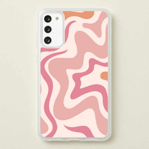 Pink Waves - Abstract Phone Case for Galaxy S20