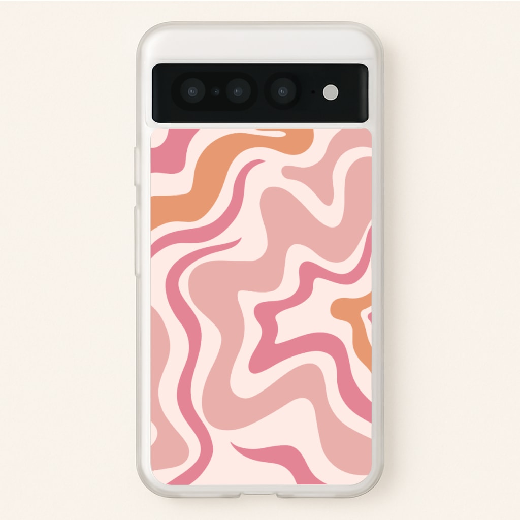 Pink Waves - Abstract Phone Case for Google Pixel 7 Pro