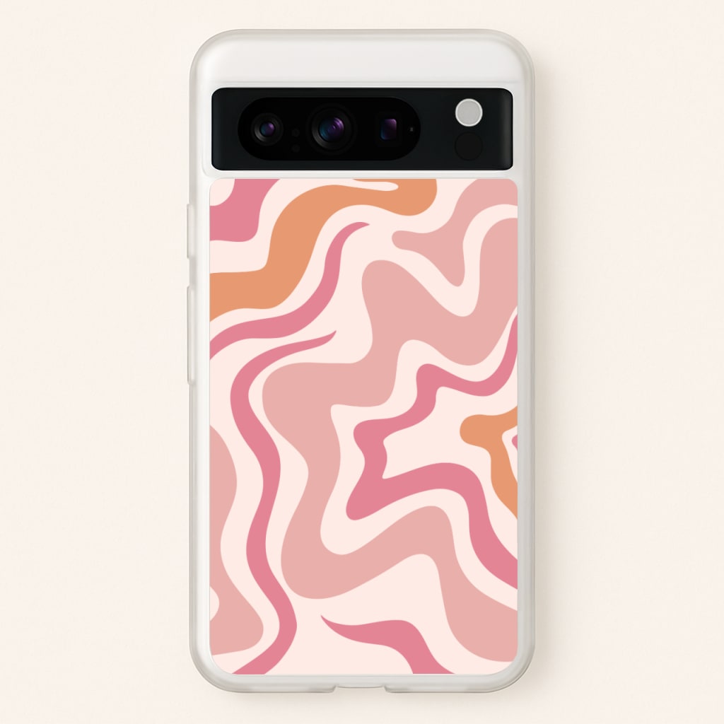 Pink Waves - Abstract Phone Case for Google Pixel 8 Pro