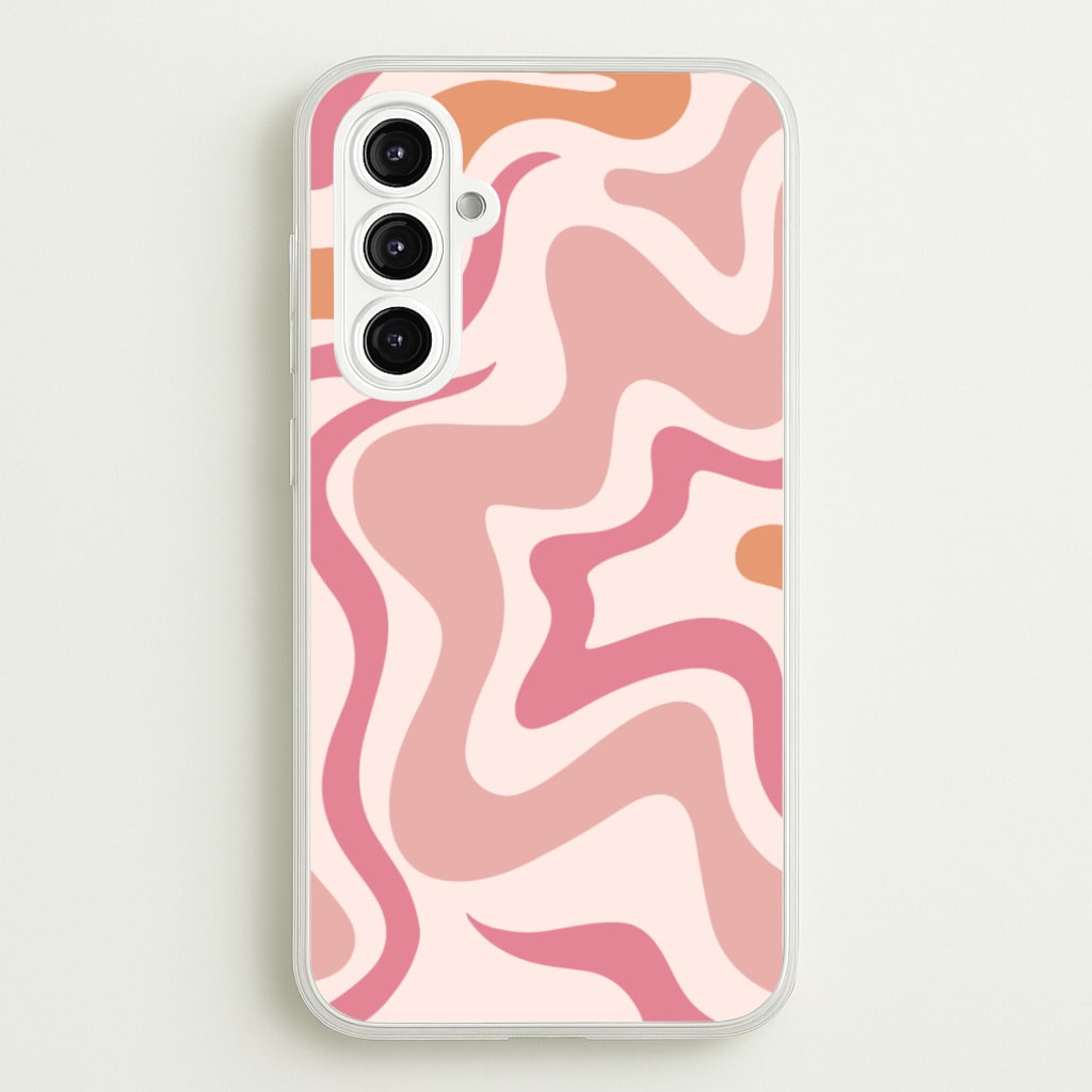 Pink Waves - Abstract Phone Case for Galaxy A16