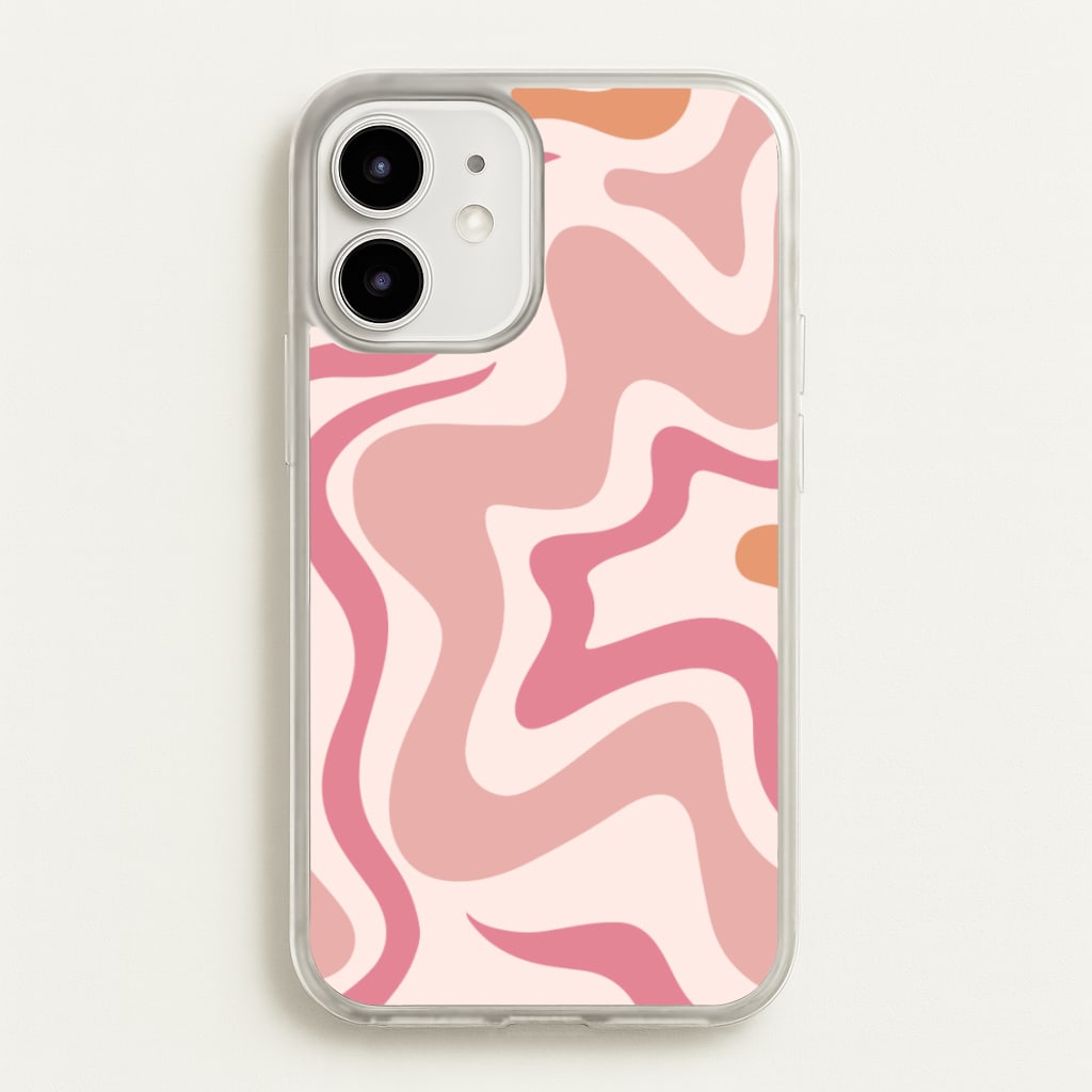 Pink Waves - Abstract Phone Case for iPhone 12 Mini