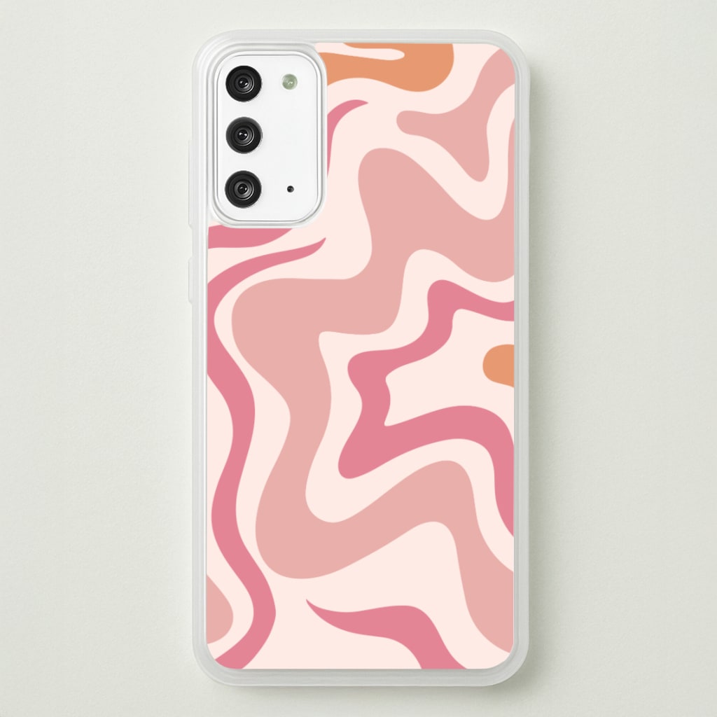 Pink Waves - Abstract Phone Case for Galaxy Note 20