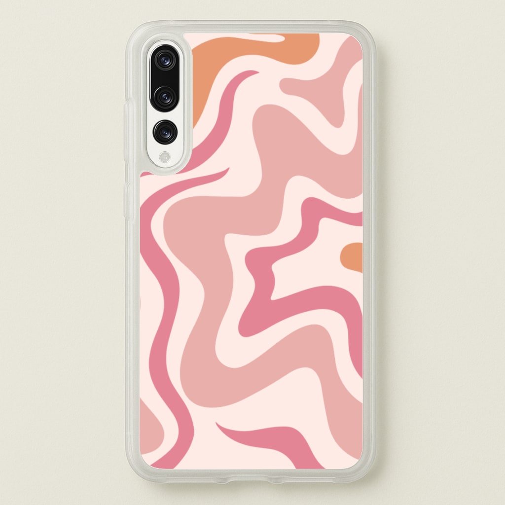 Pink Waves - Abstract Phone Case for Huawei P20 Pro