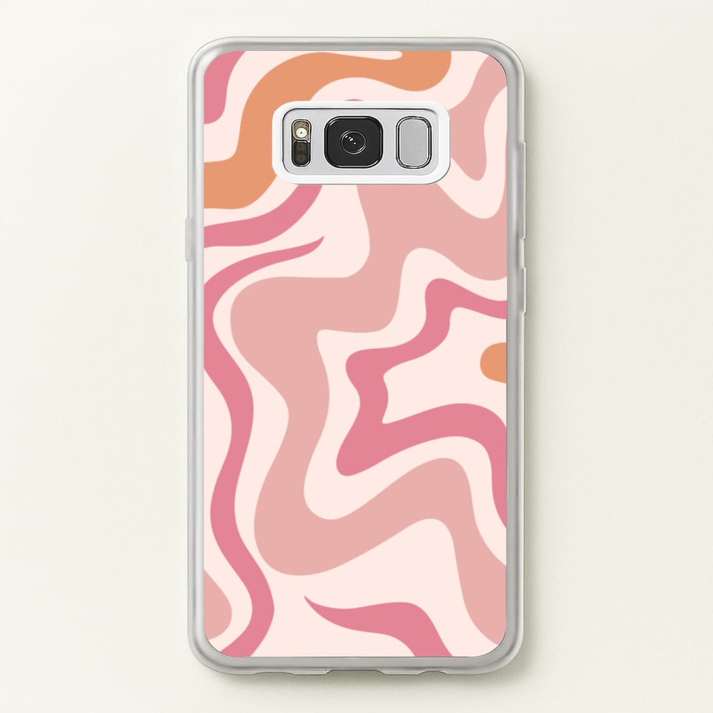 Pink Waves - Abstract Phone Case for Galaxy S8