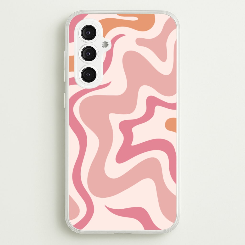 Pink Waves - Abstract Phone Case for Galaxy S23FE