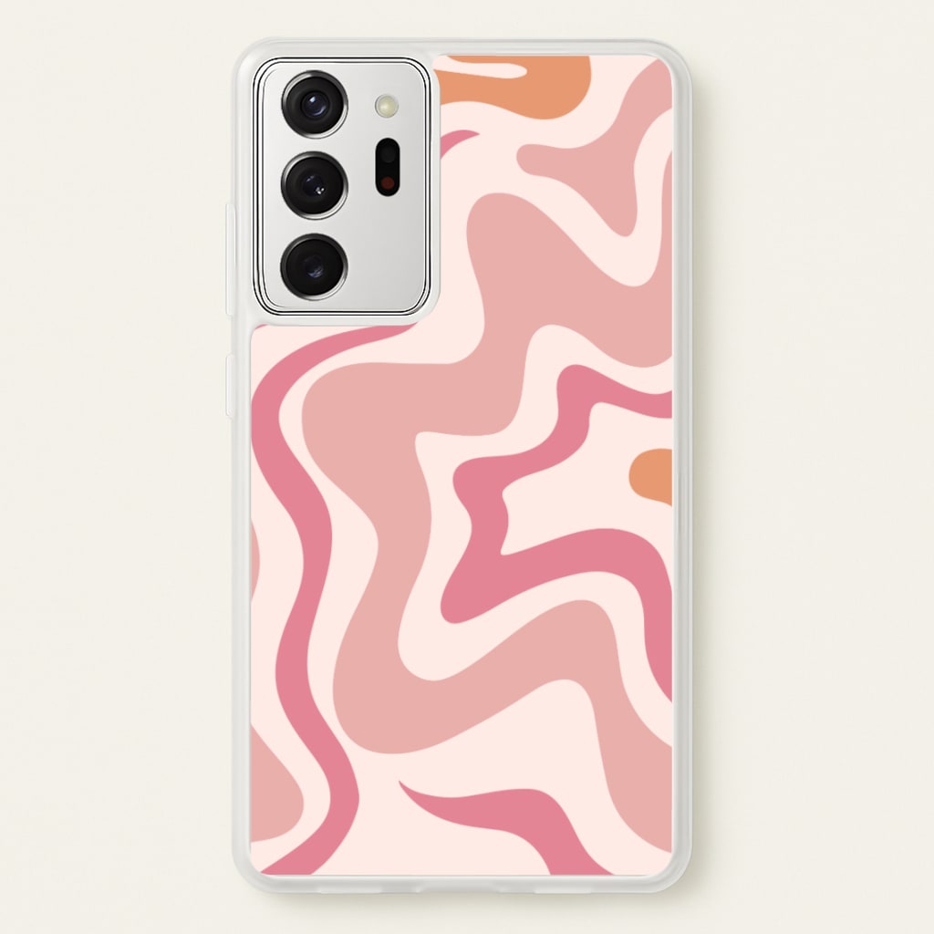 Pink Waves - Abstract Phone Case for Galaxy Note 20 Ultra