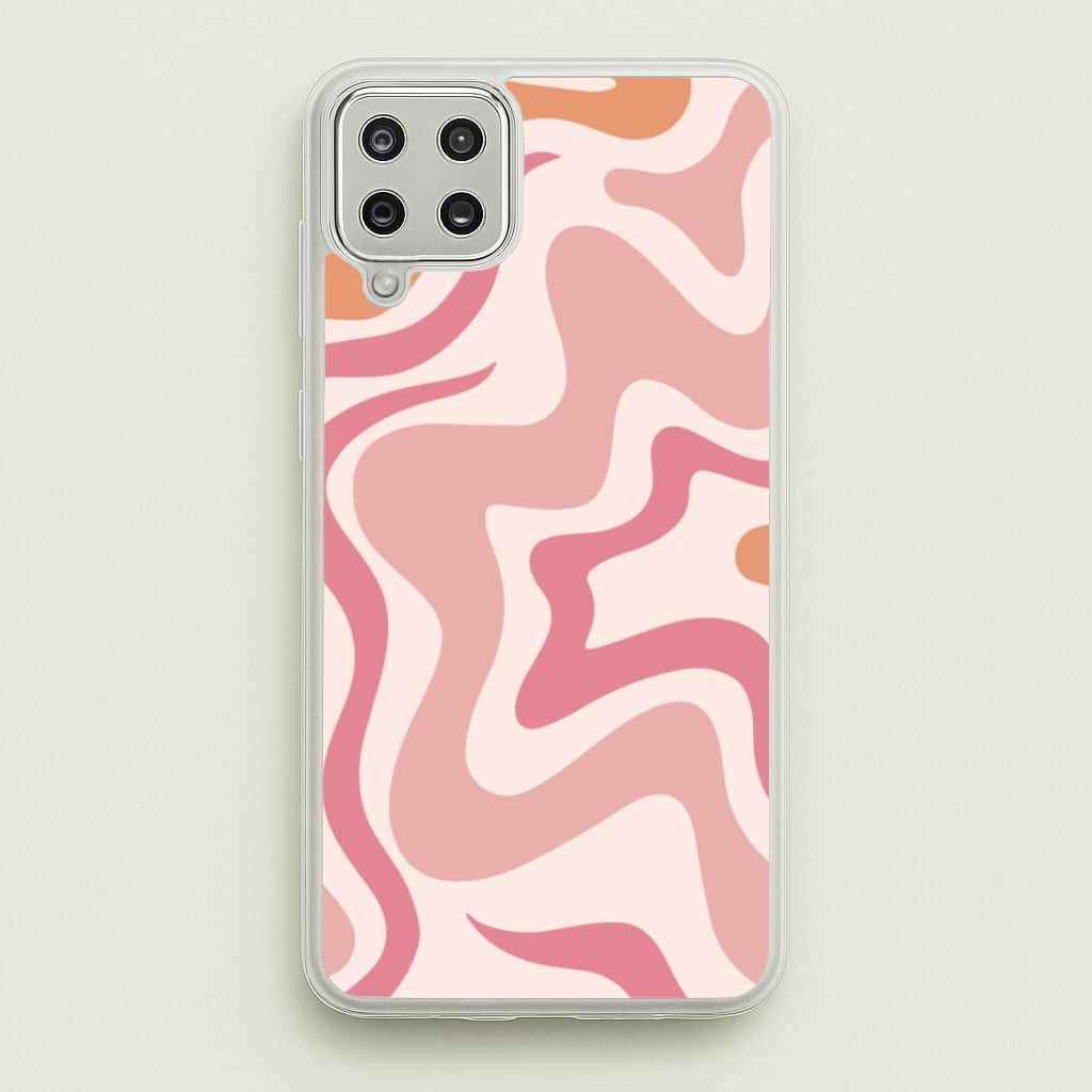 Pink Waves - Abstract Phone Case for Galaxy A12