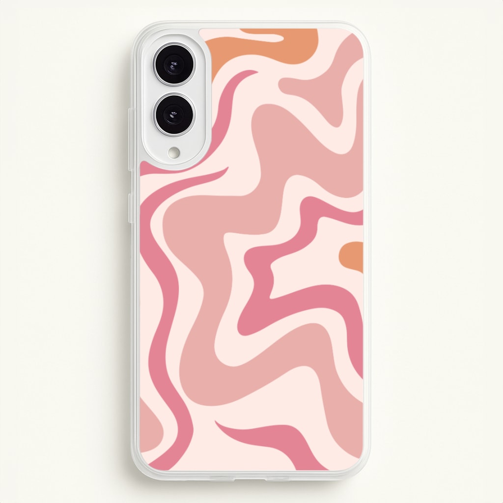 Pink Waves - Abstract Phone Case for Galaxy S25 Edge