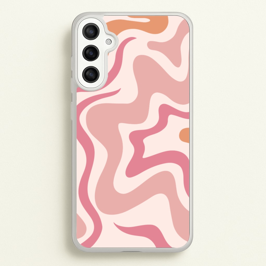 Pink Waves - Abstract Phone Case for Galaxy A36